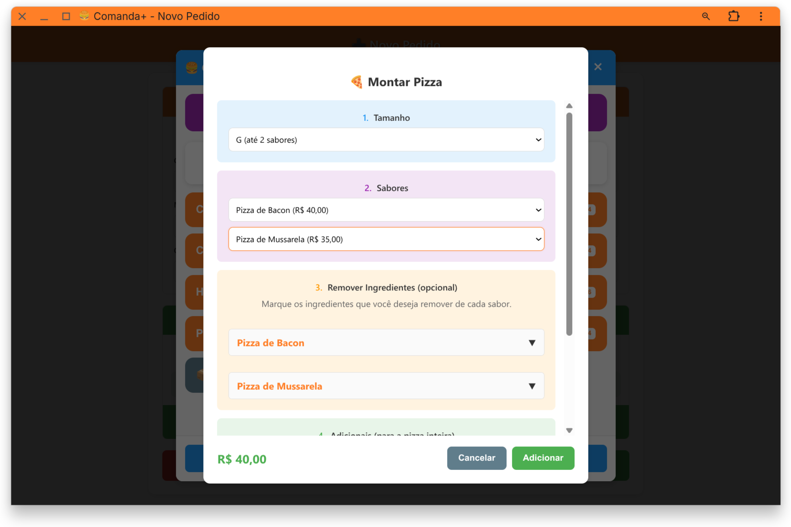Montagem de Pizza e Cardápio - Imagem 2
