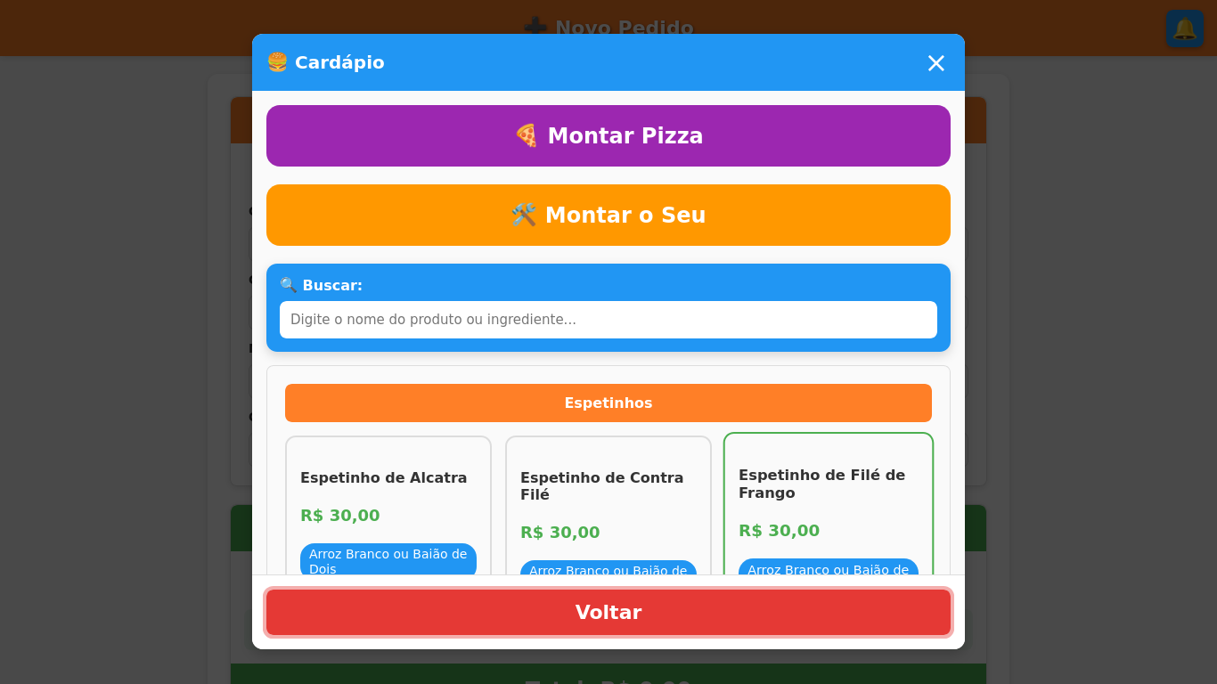 Cardápio - Produtos da categoria
